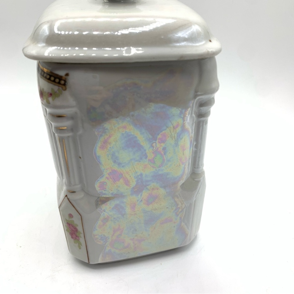 Vintage Hand Painted Japan Lusterware Barley Ceramic Canister - Picture 2 of 15